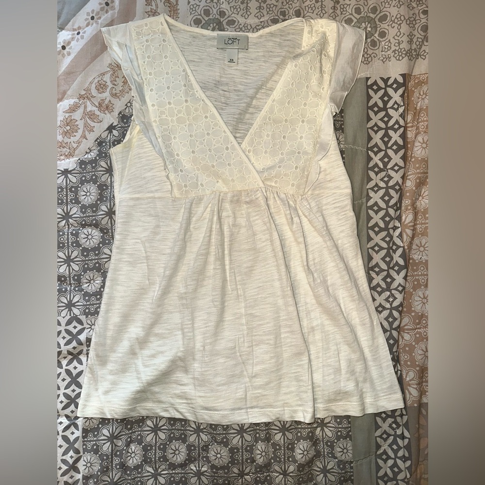 Loft Cream Colored Top